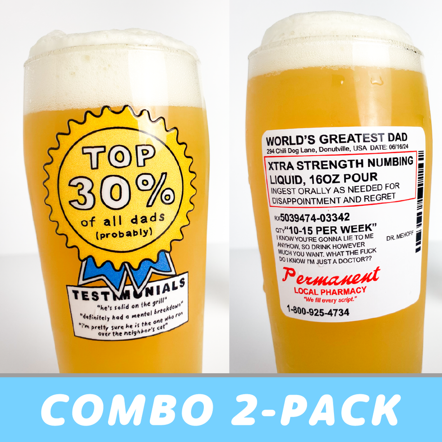 Top 30% Dad + Xtra Strength Prescription Bundle [16oz Willi Combo Pack]